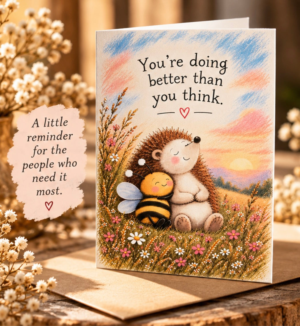 You’re doing better than you think-Greeting card