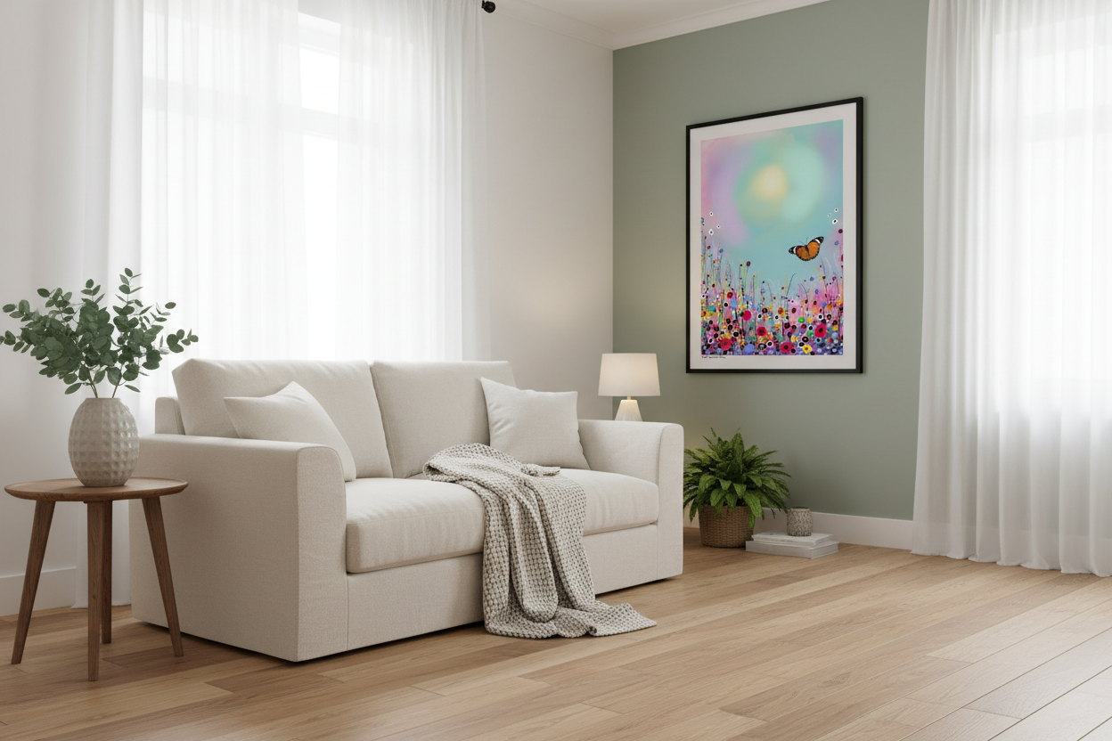 New Beginnings in Black Frame - Contemporary Living Room