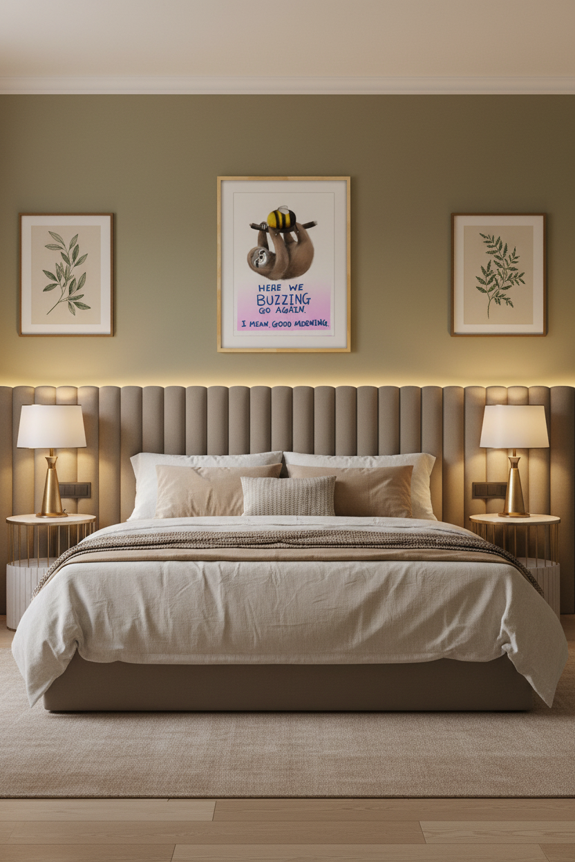 Refined bedroom with luxe details