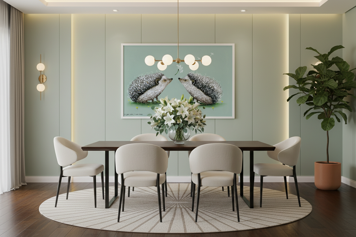 White frame dining lifestyle