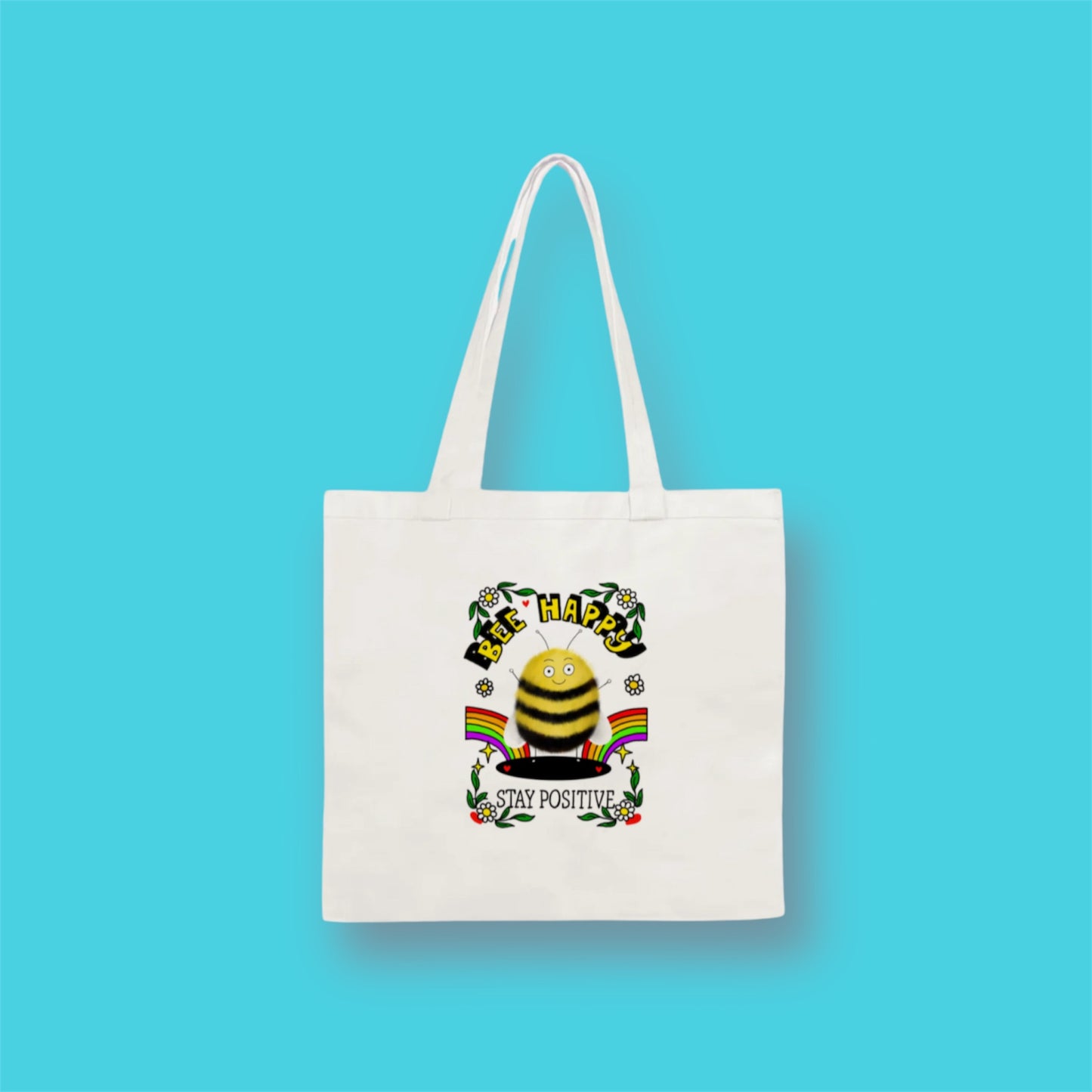 BEE HAPPY Canvas Tote bag(Official merch)