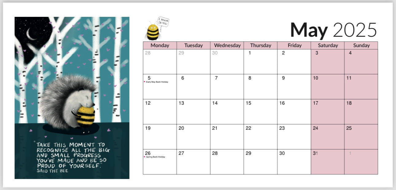 Official 2025 Desk Calendar (Pre-Order) – “I'M OK' Said The Bee by Garry Floyd official-2025-desk-calendar-pre-order-i-m-ok-said-the-bee-by-garry-floyd