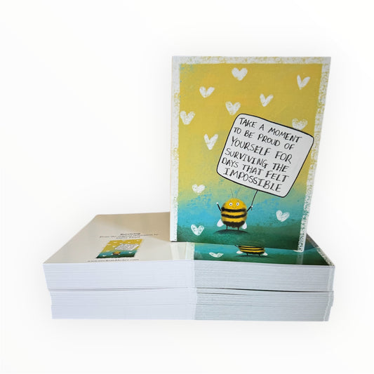 “I’m OK” said the bee•official Greeting Card Surviving