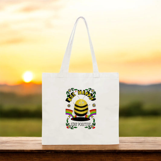 BEE HAPPY Canvas Tote bag(Official merch)