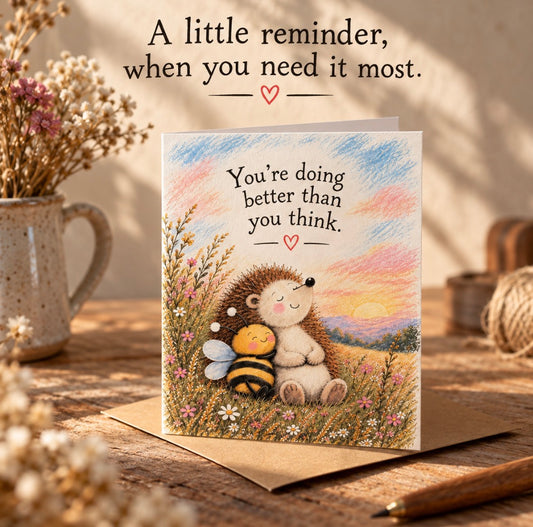 You’re doing better than you think-Greeting card