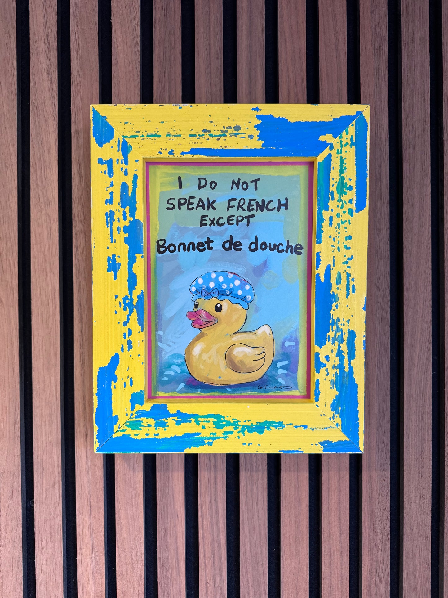Bonnet de Douche – Funny Duck Bathroom Print”