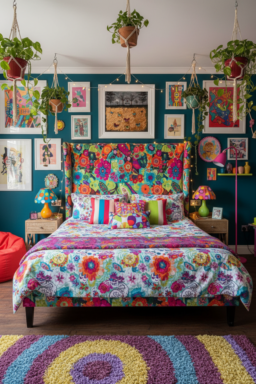 Colorful bedroom