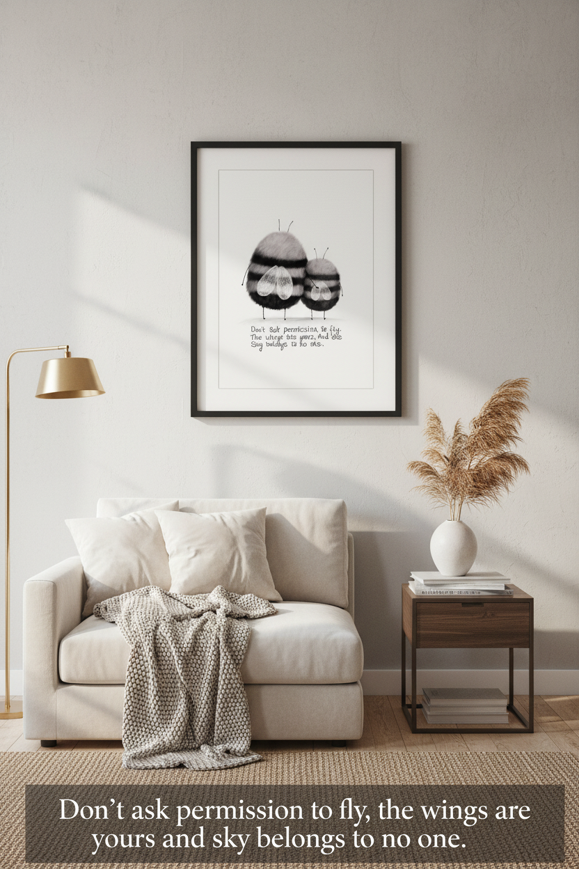 Fly Print Lifestyle with Quote