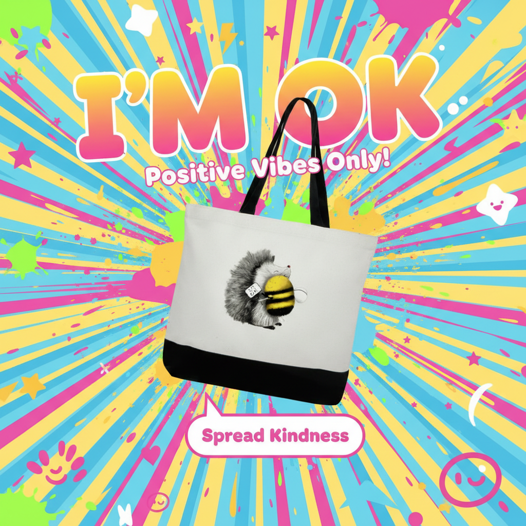I'm OK Tote Bag - Social Media