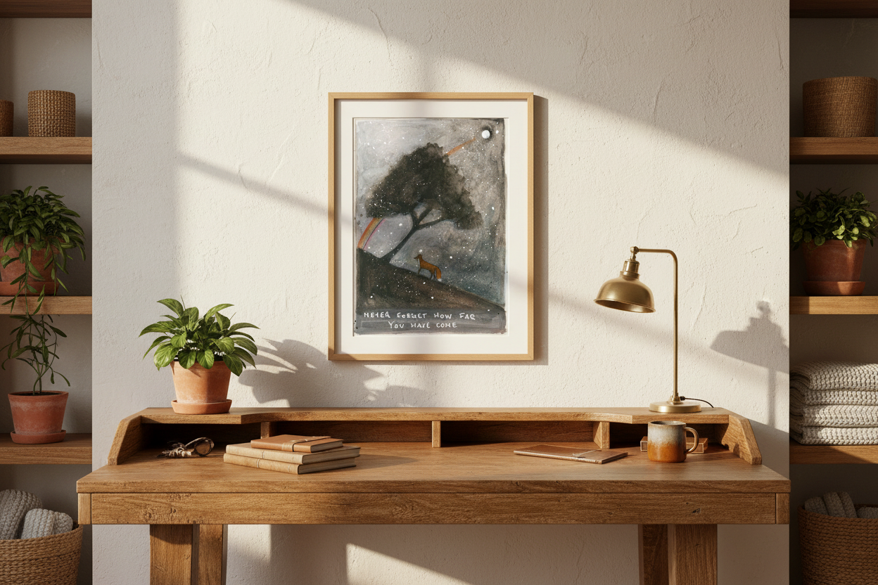 Light Oak Frame Setting
