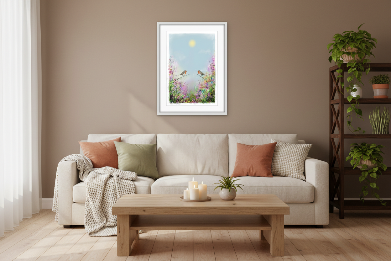 Living room with soulmates II print