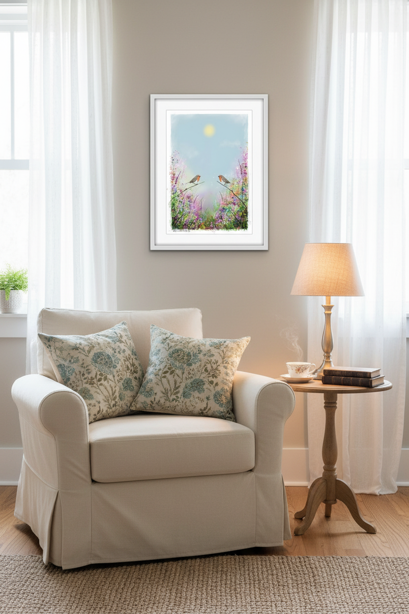 Reading nook with soulmates II print