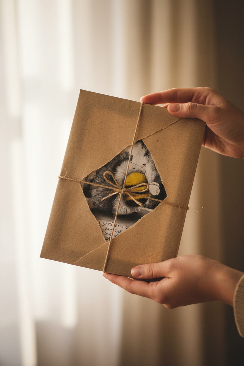 Together print - hands holding gift