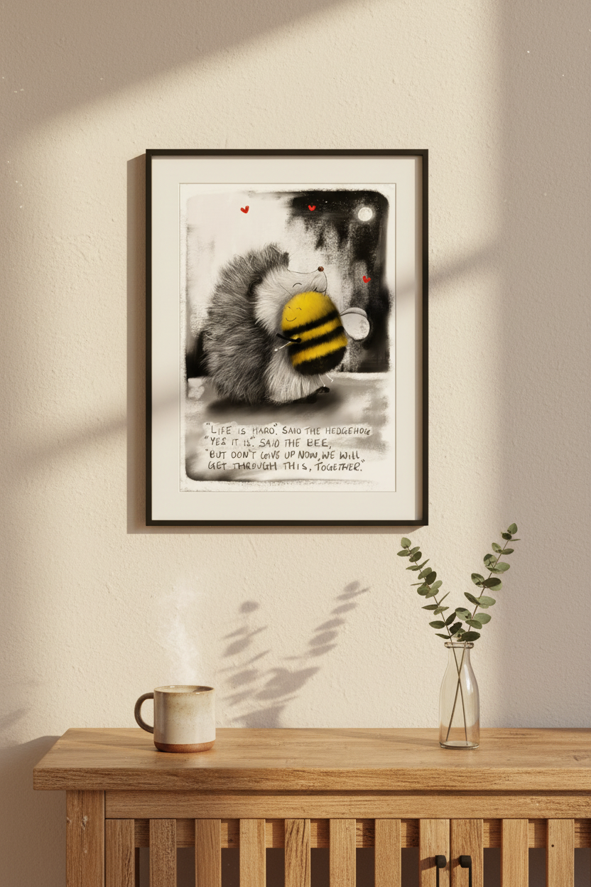 Together print - morning coffee lifestyle scene